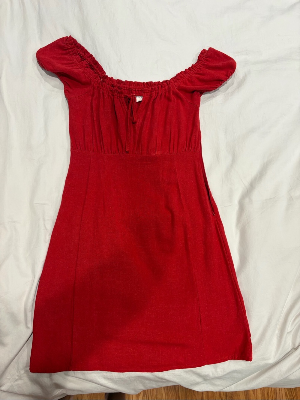 Aeropostale Red Off-Shoulder Top with Front Tie